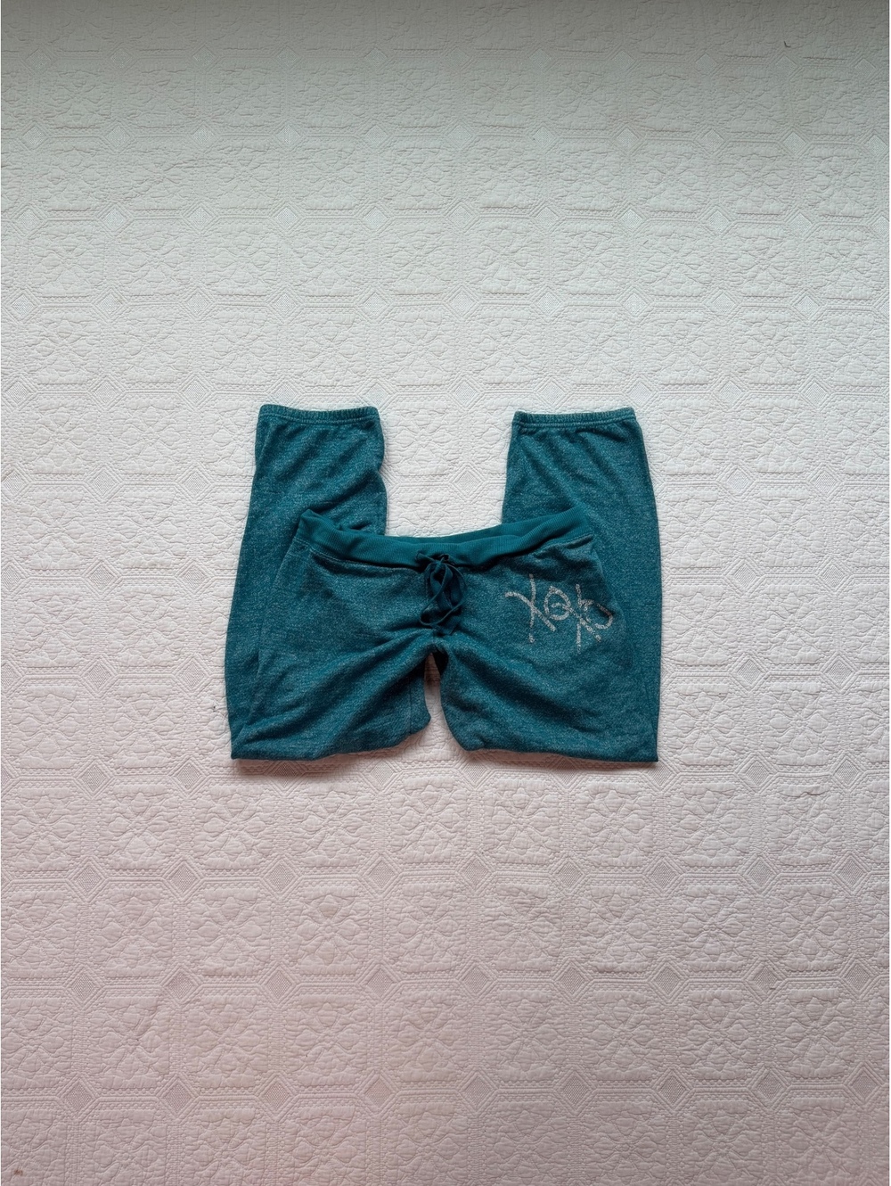 Y2K Rue21 Women's Blue Heathered Lounge capri pants Size Large